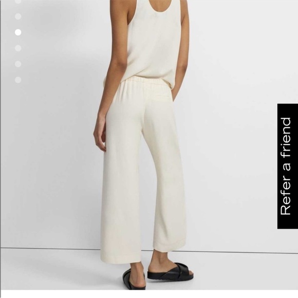 $285 Theory Cream Wide Leg Pants size 2 - Picture 4 of 7